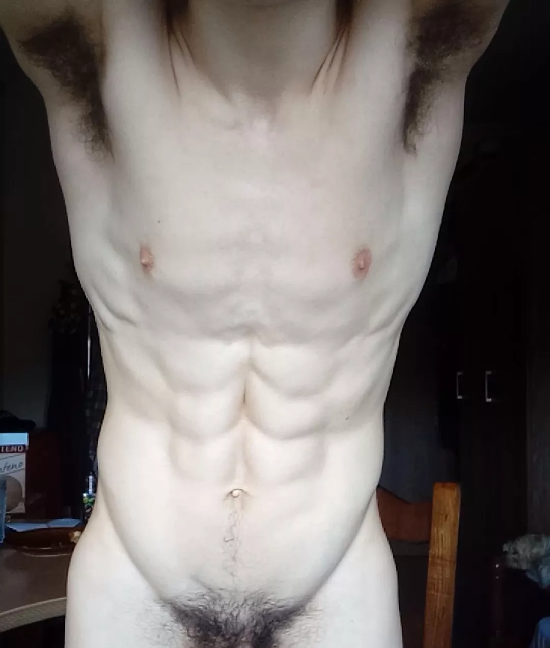 Would you like to sniff my hairy pits, followed by my crotch?