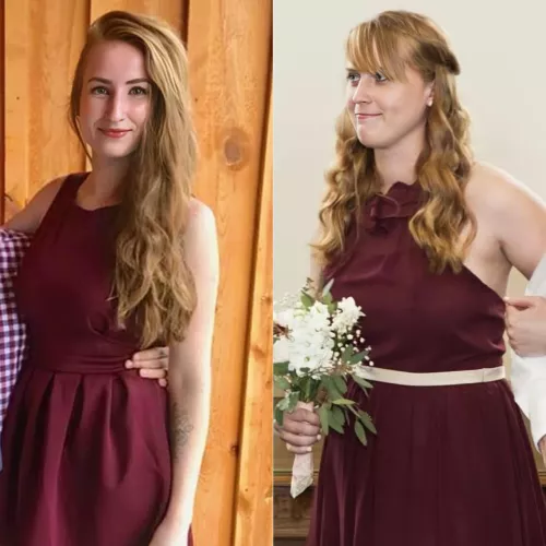 [2] Which ginger bridesmaid gets bent over after the reception 