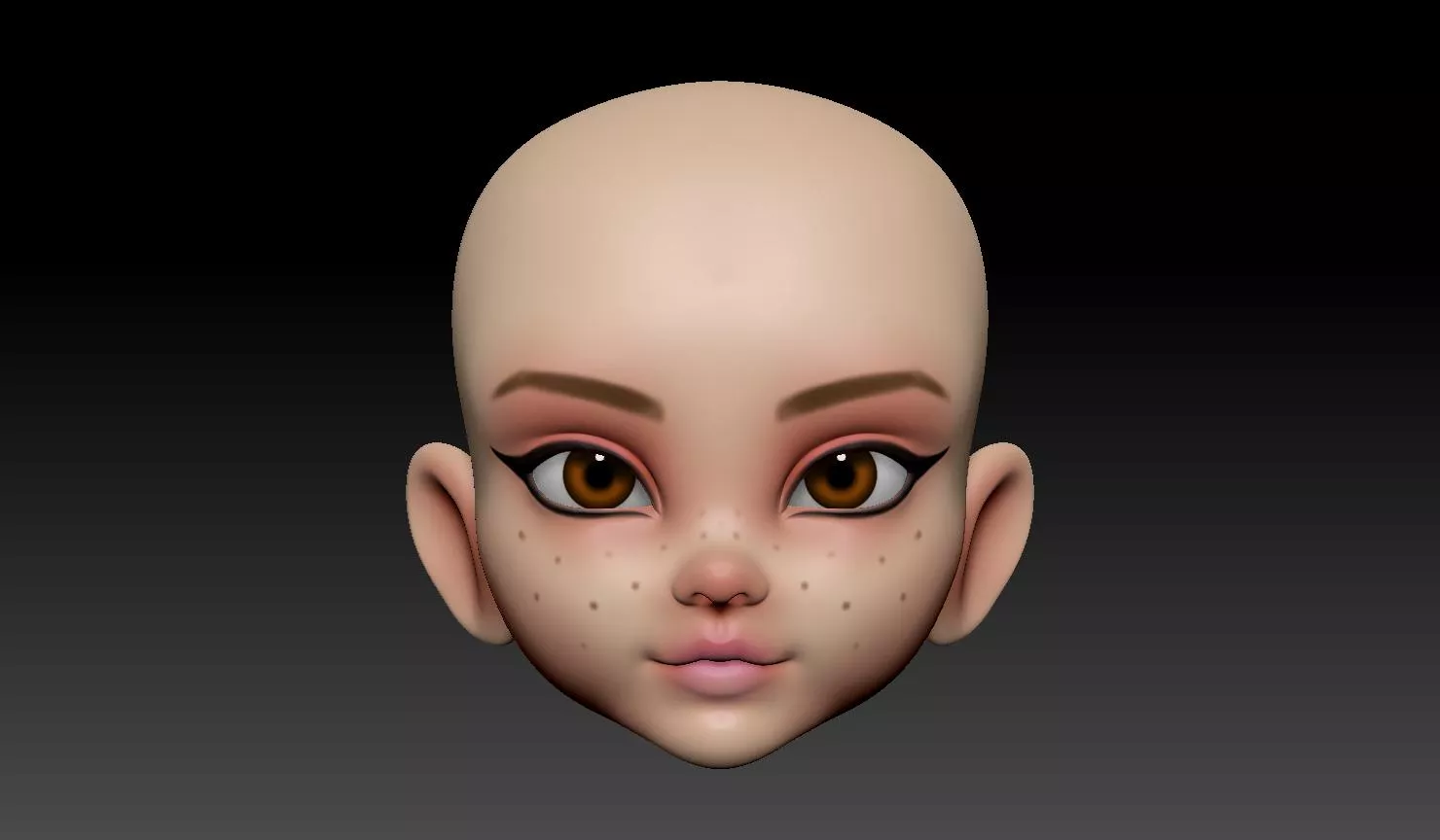 Anime E-Girl Doll Head Sculpt