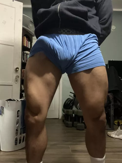 Blue looks good on me. 