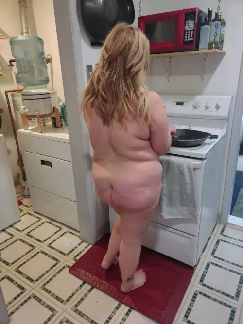 Cooking in the kitchen