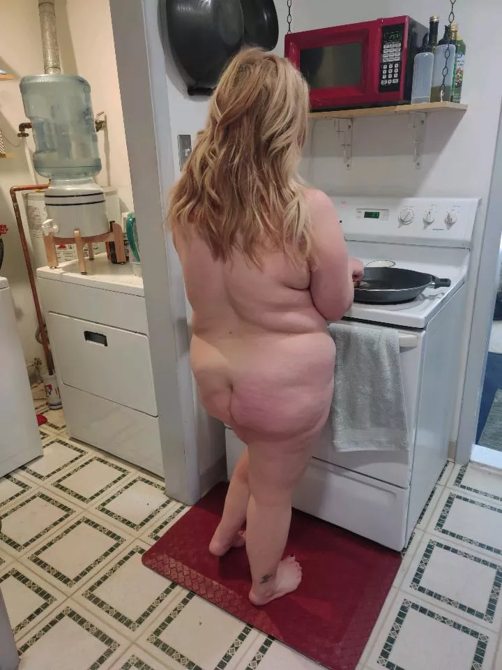 Cooking in the kitchen