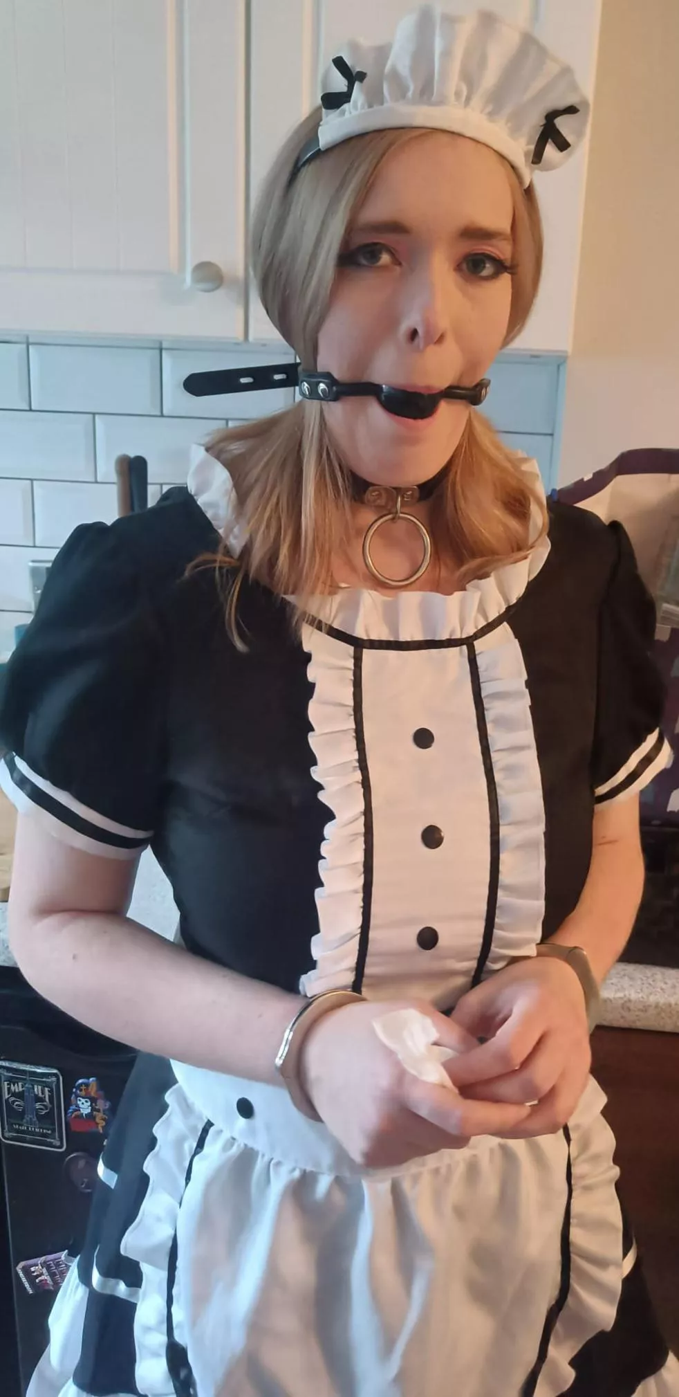 Gagged and ready to serve