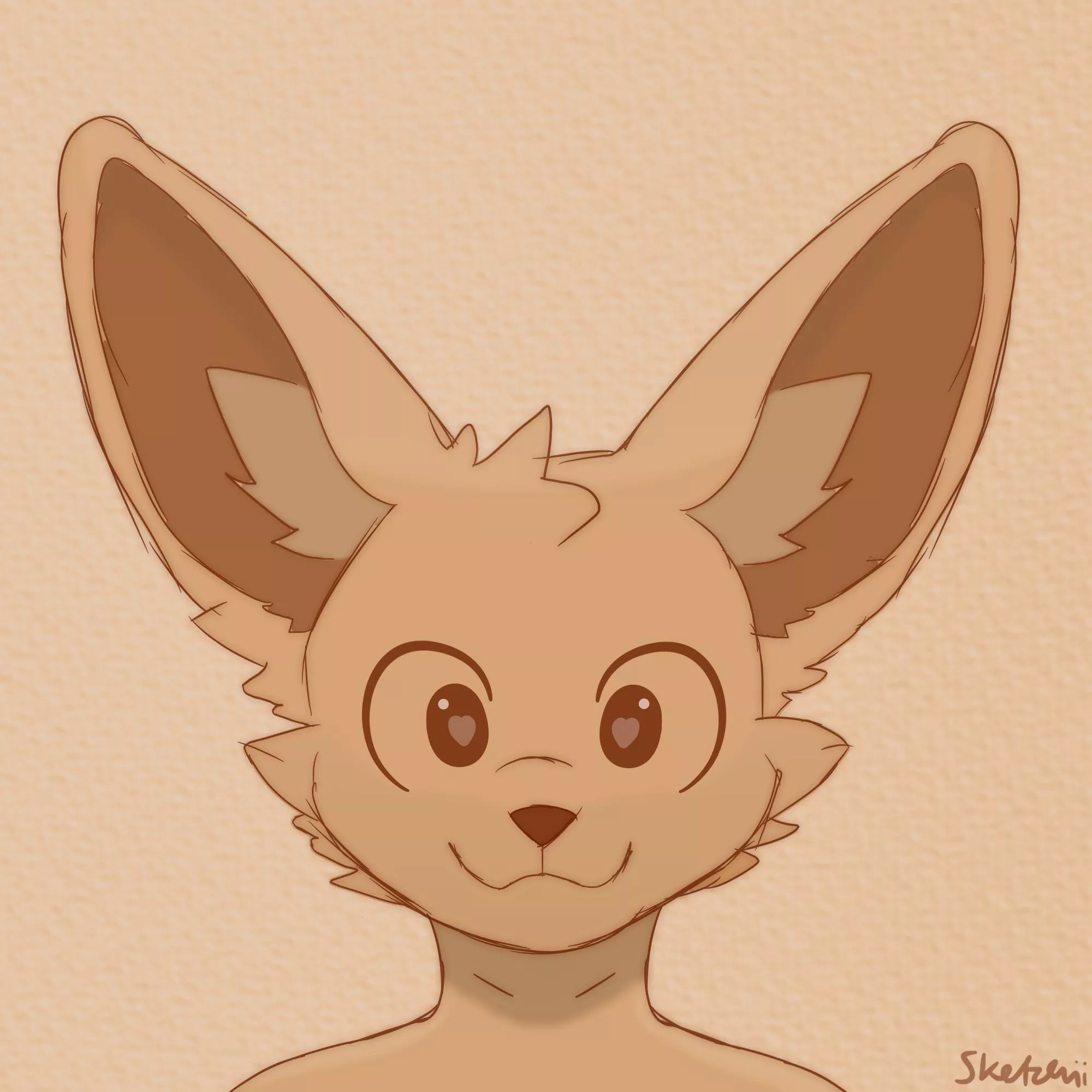 he is looking respectfully 