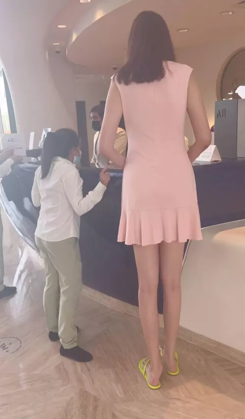 Hotel employee with guest