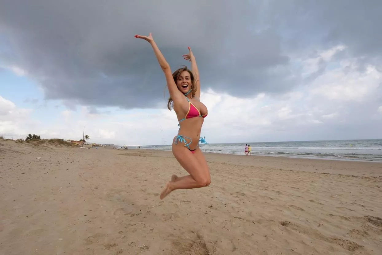 I'm always happy on the beach