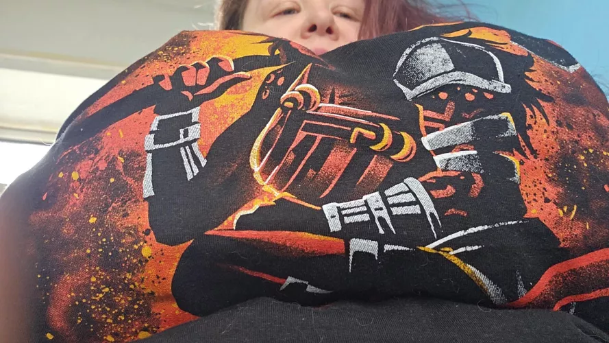 It's kinda messed up that I can't see my feet because of my chest