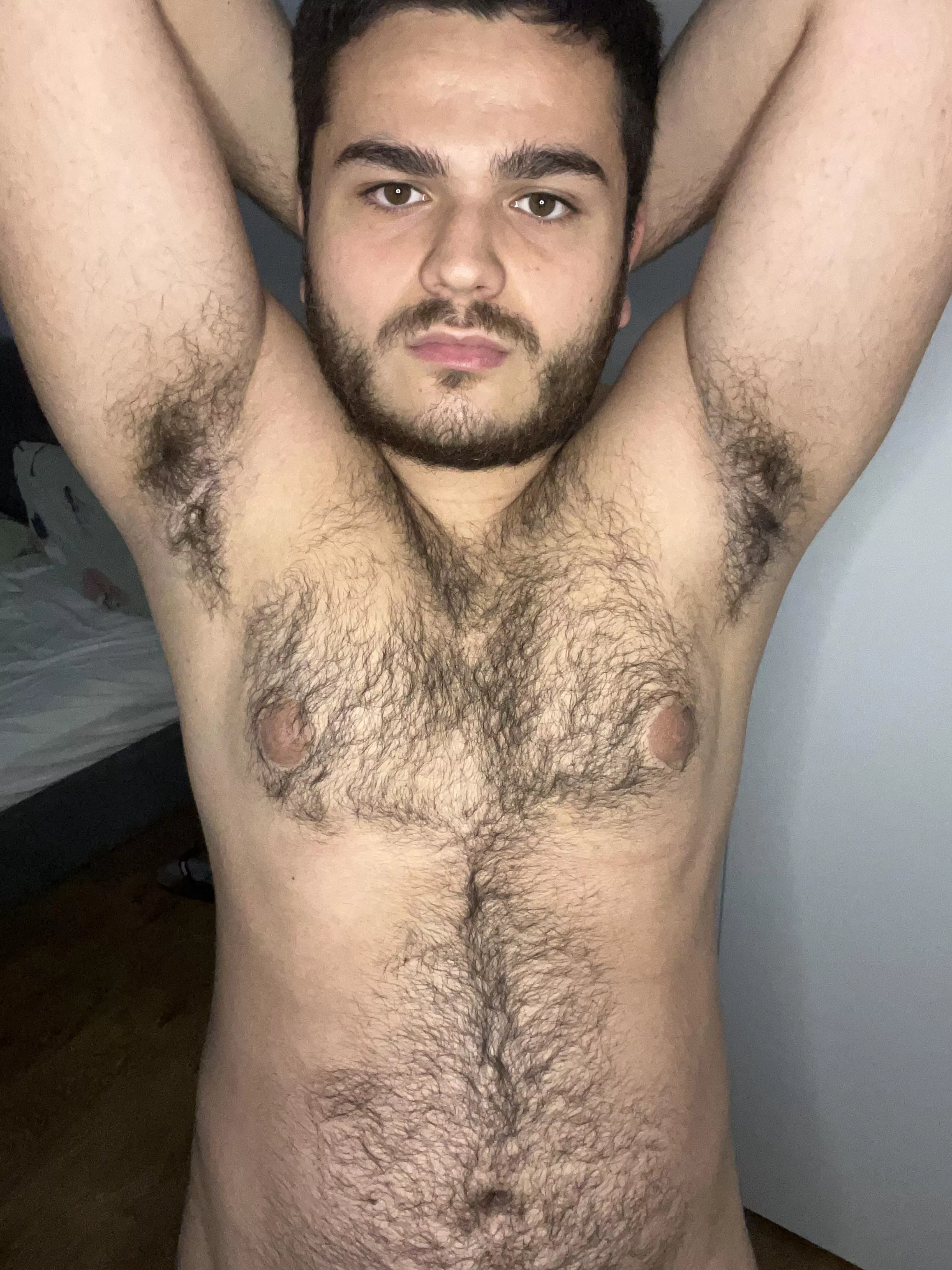 Pick a side and start sniffing and licking it