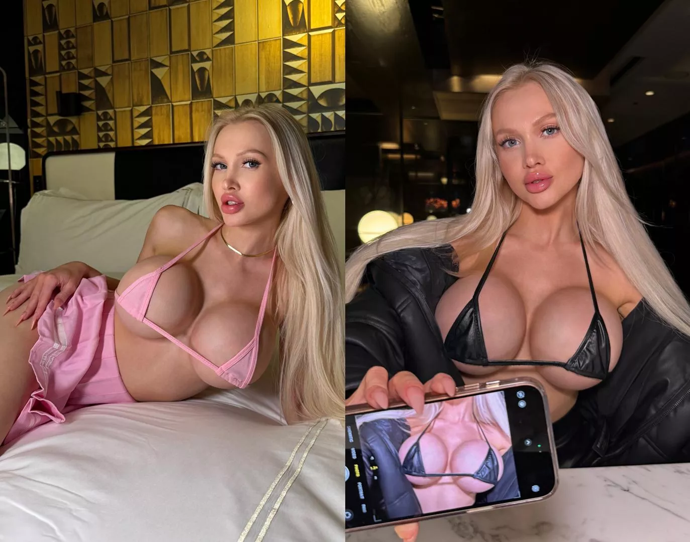 Pink or black micro bikini?