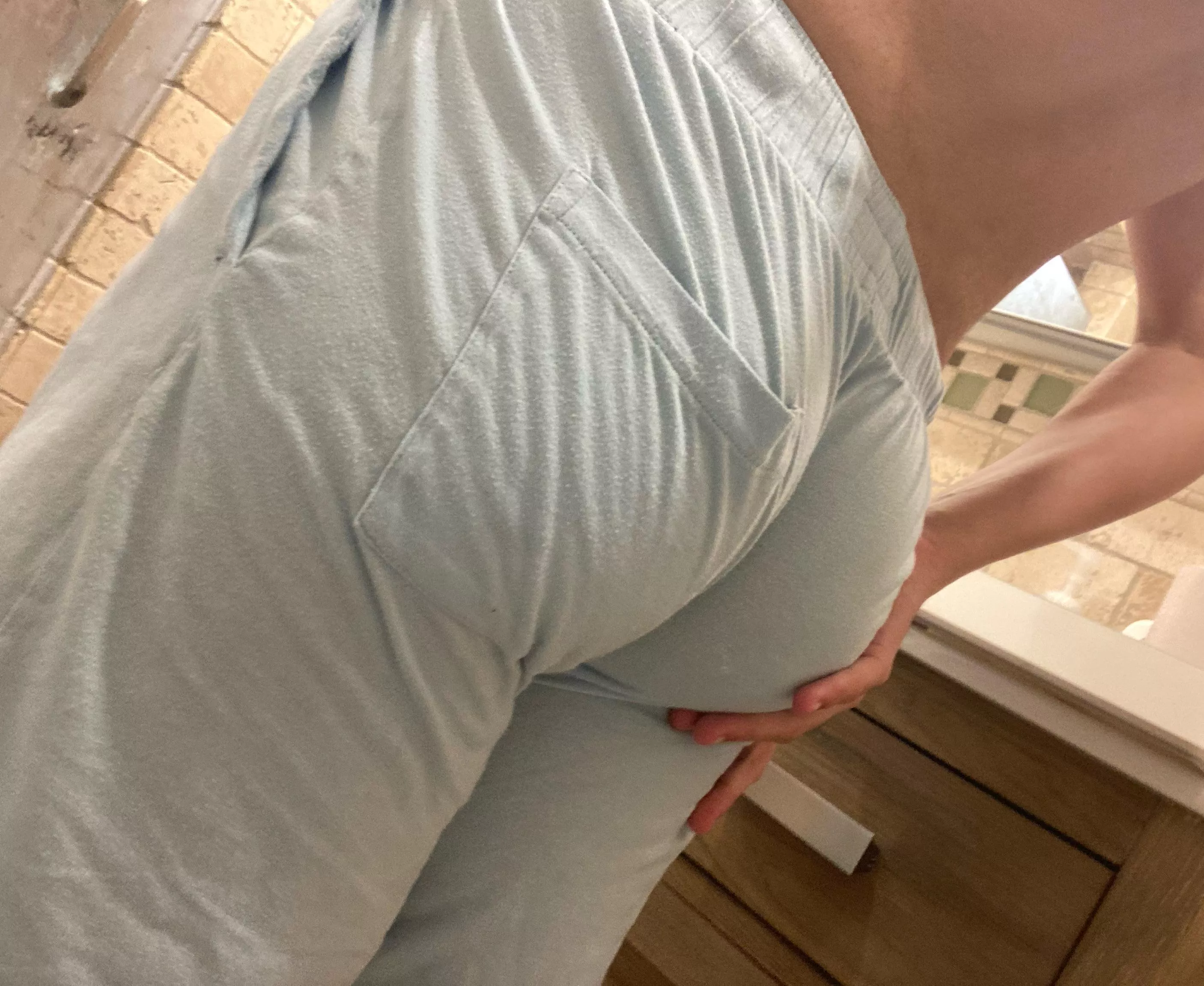 pull them down or rip a hole in them?