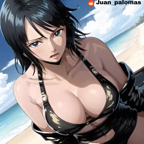 Robin's craving for a big cock between her huge breasts