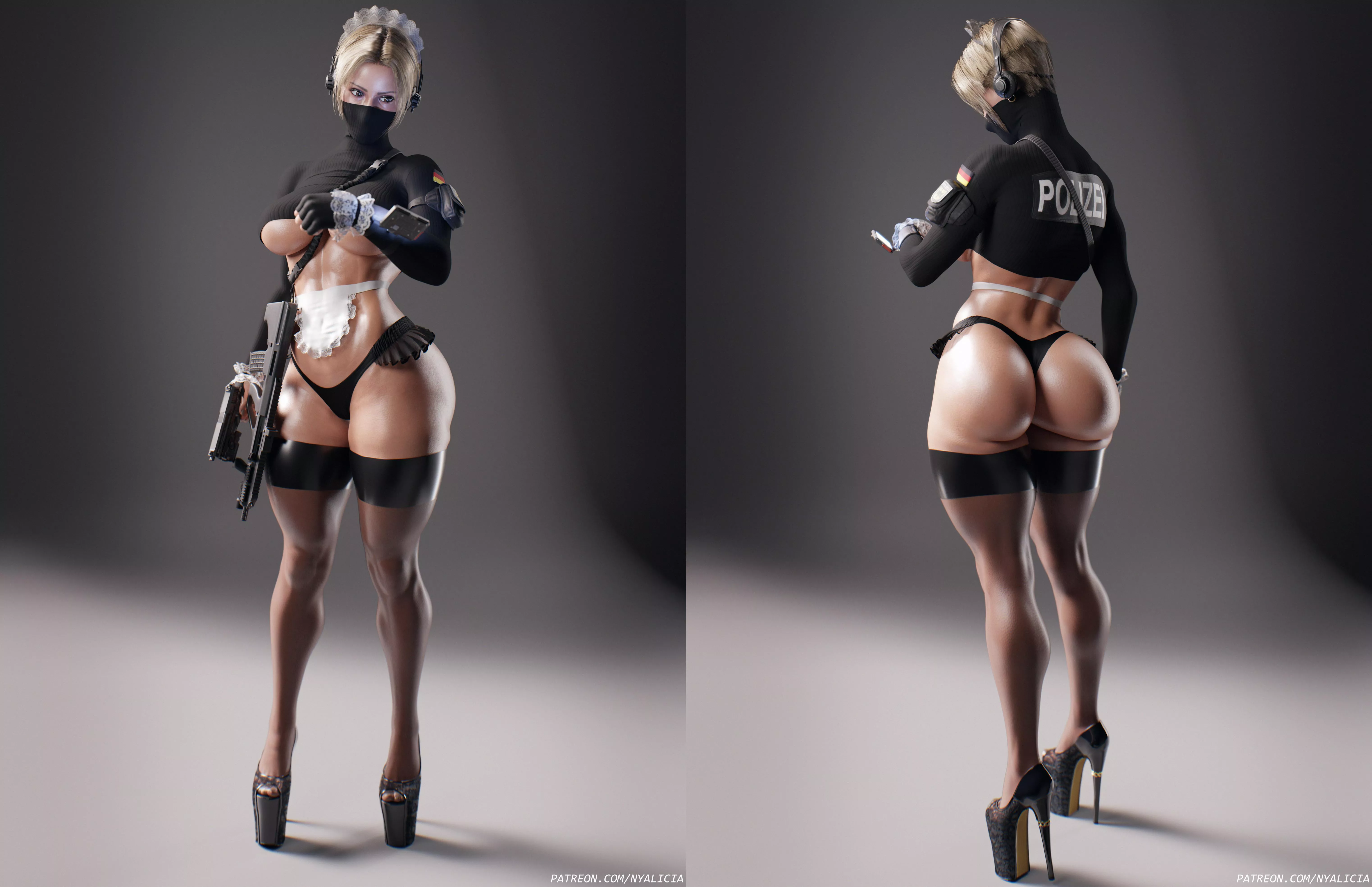 Ugh.. my damn team forced me to wear this joke of a tactical uniform that won’t unequip.. I look like a whore! I refuse to become the team slut!~