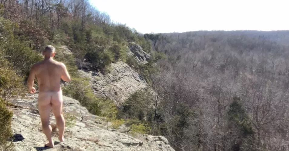 Warm enough in NC today for a hike. Will you join dad (56)?