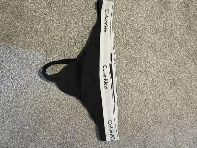 Wish someone would cum on my wifes thong!!