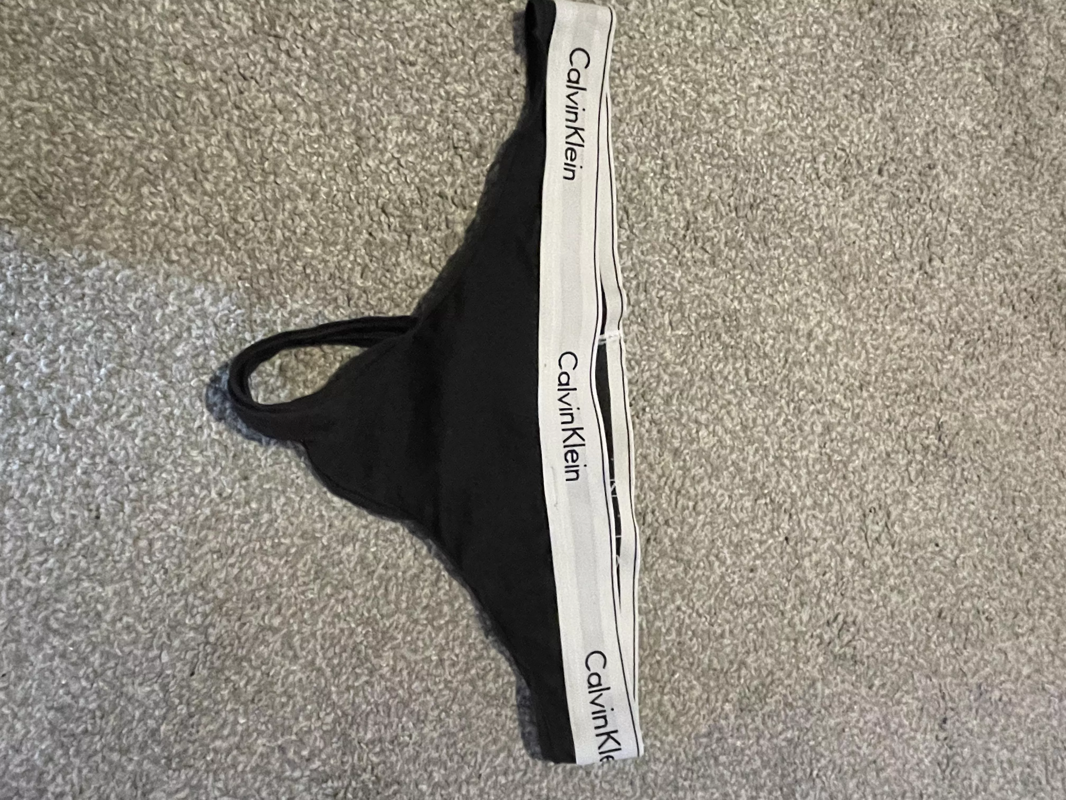 Wish someone would cum on my wifes thong!!