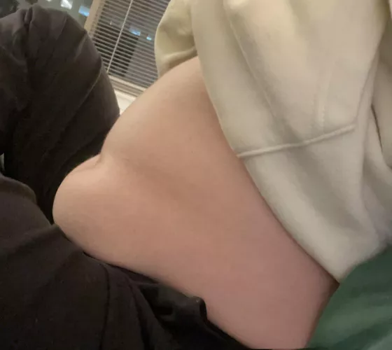 A whole wedge of Brie cheese is in this belly.. god I’m really softening myself up. Is that a double belly starting to form??