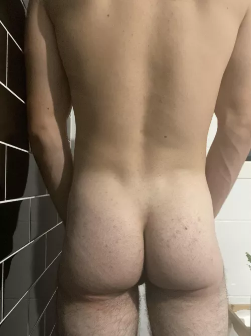 Be honest… would you slap my ass as I bend over and clean my cum off the floor?