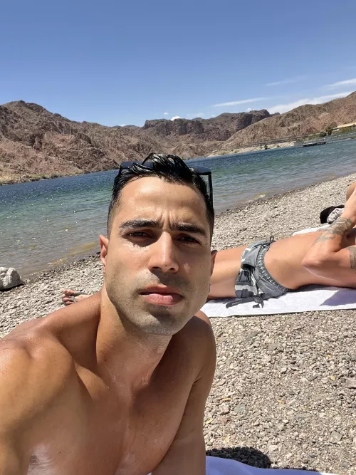 Beach days with the bros 😛😎