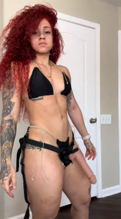 Brave enough to suck and swallow my cock in your sissy throat?