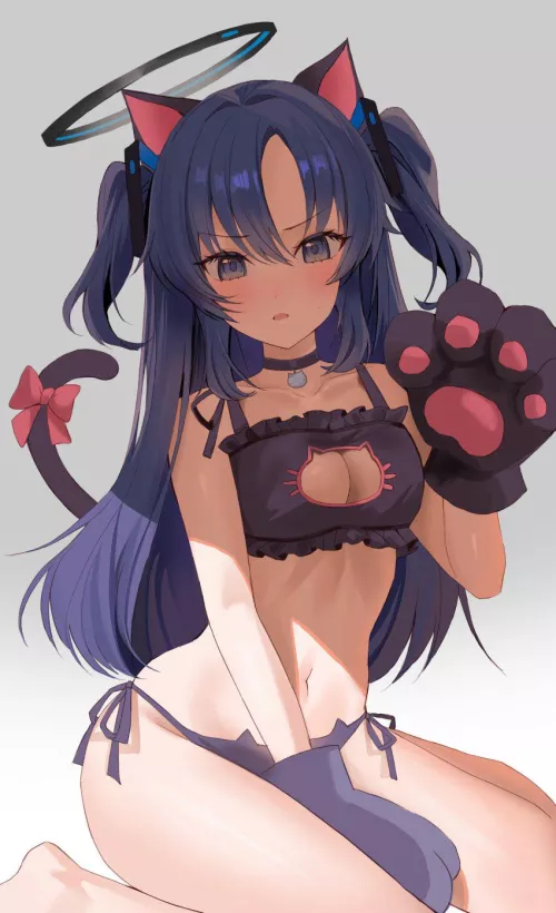 Cute and sexy neko waifu