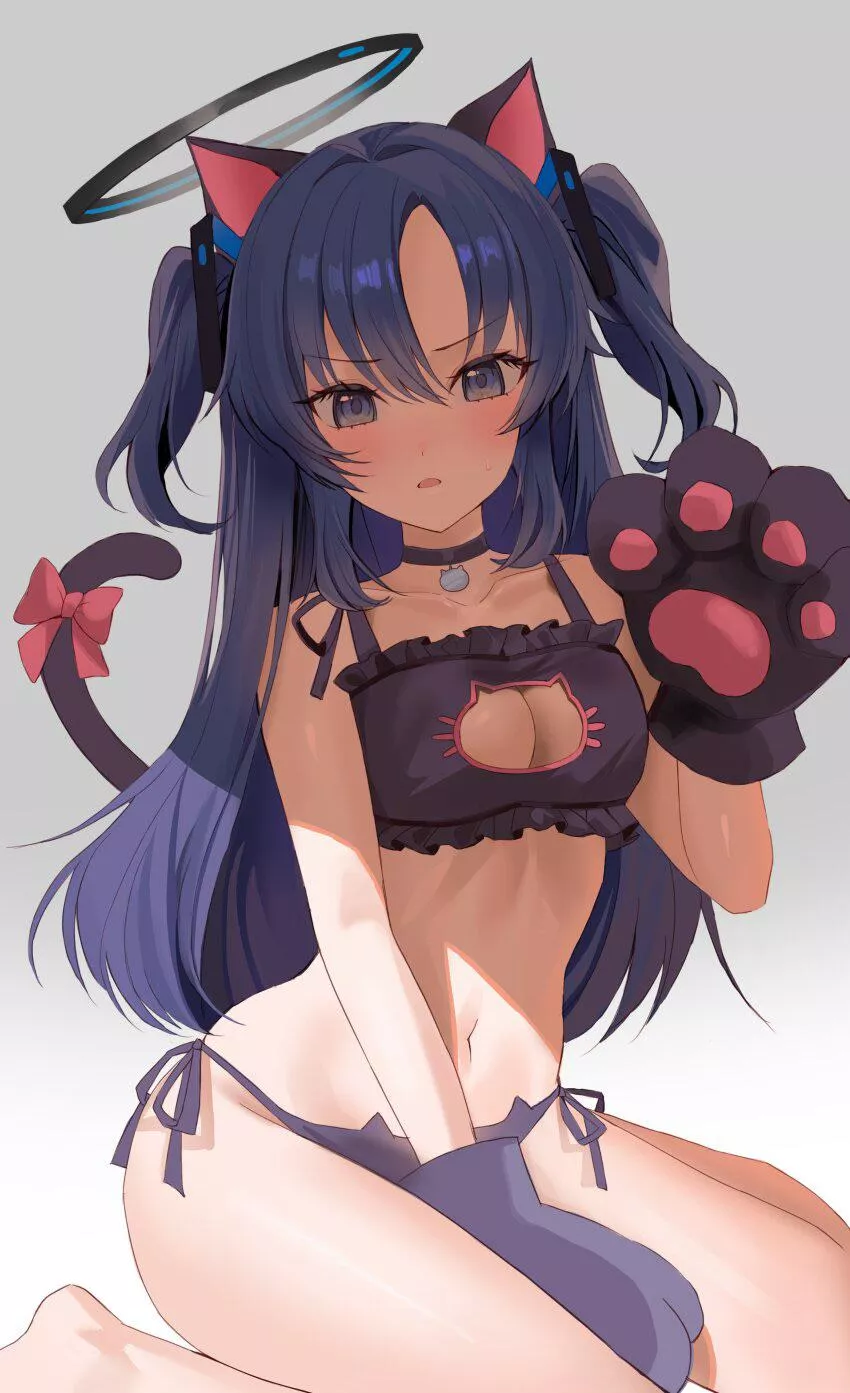 Cute and sexy neko waifu