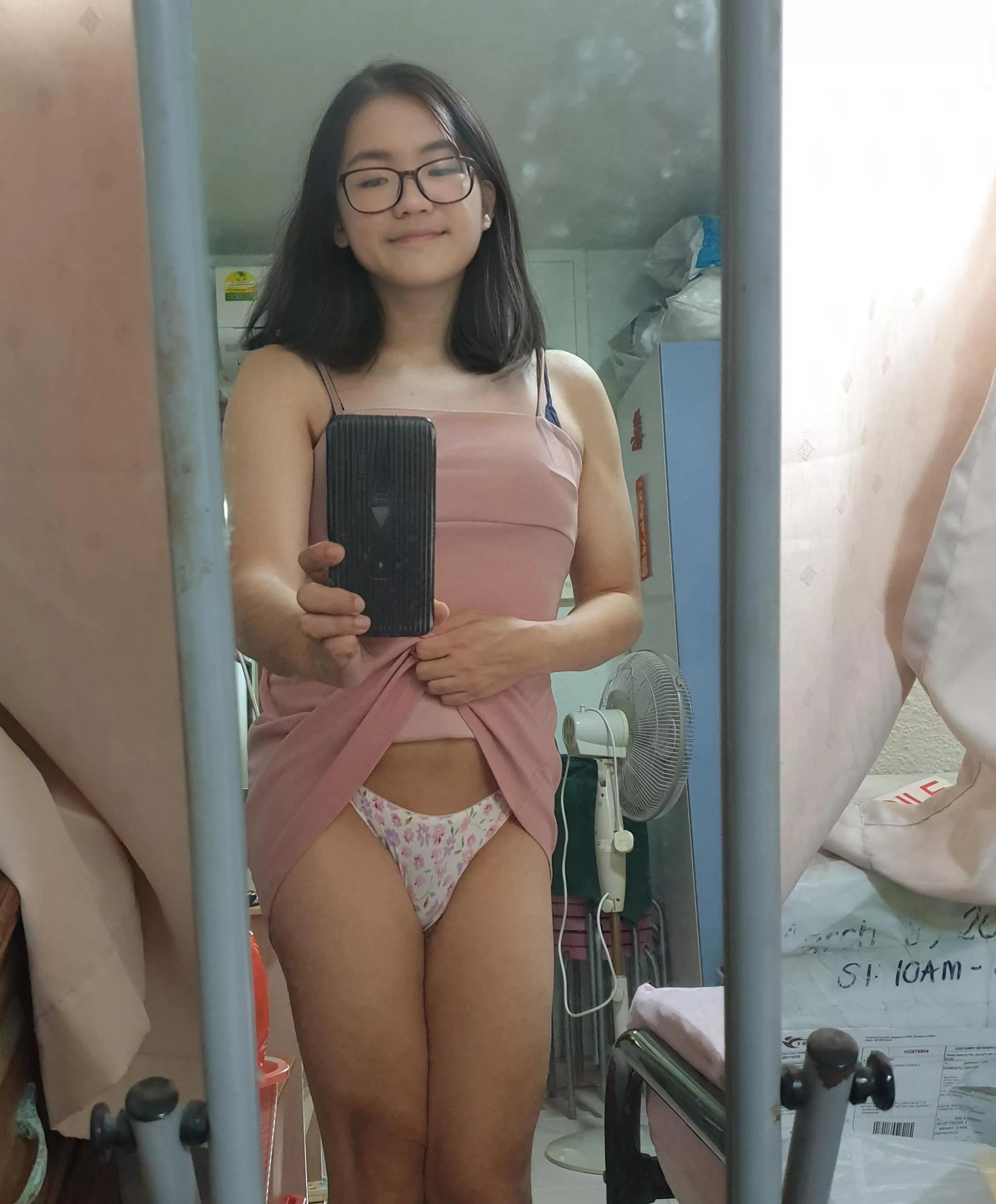 Daddy asked for a mirror selfie of my new dress. I gave he something more.