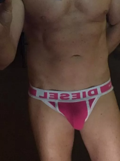 Diesel jock in pink. My fav i think?