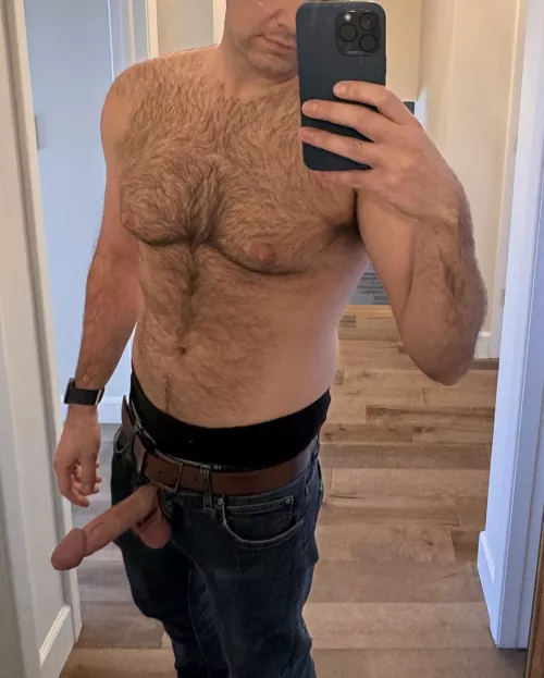 Do these jeans make my cock look big? 