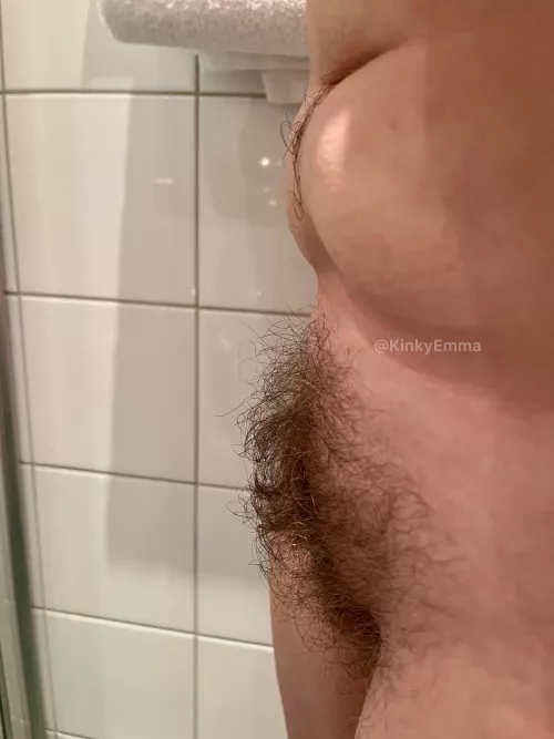 Follow my happy trail down to my big bush 