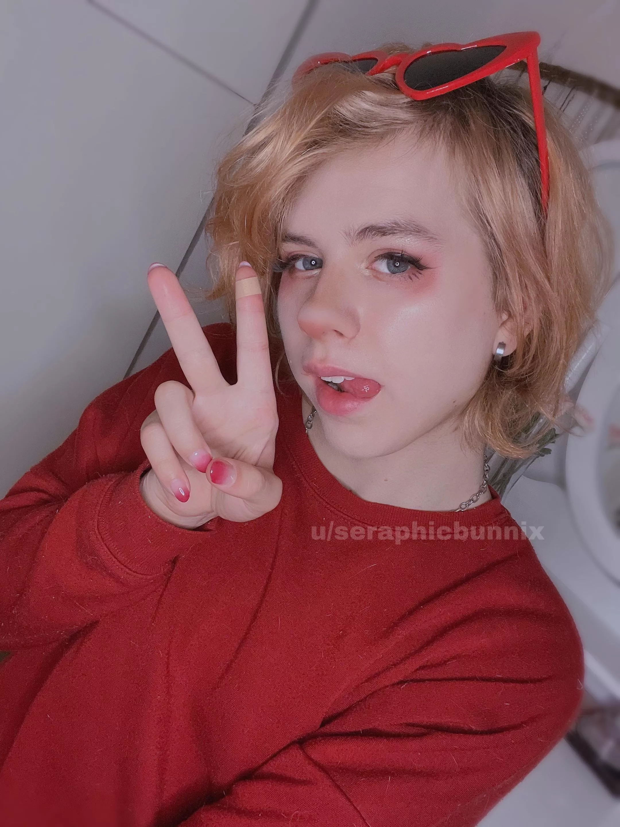 he loves my heart shaped sunglasses