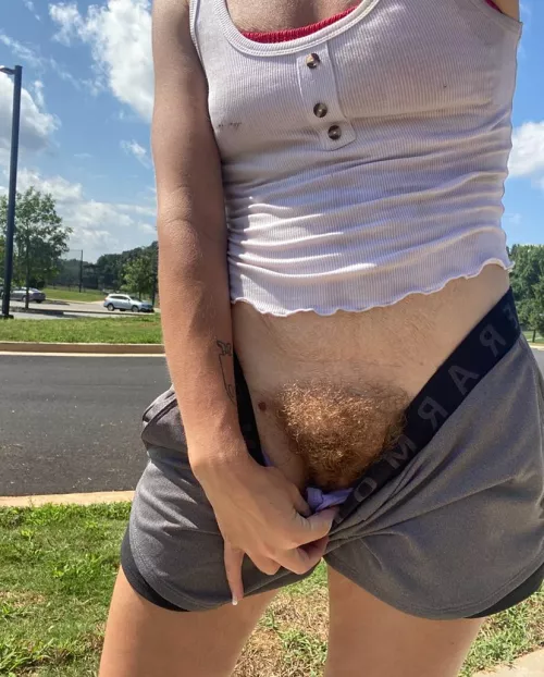 How would you react if you saw me taking pictures of my pussy at the park ?