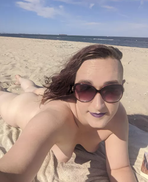 I had the beach to myself to enjoy the sunshine!