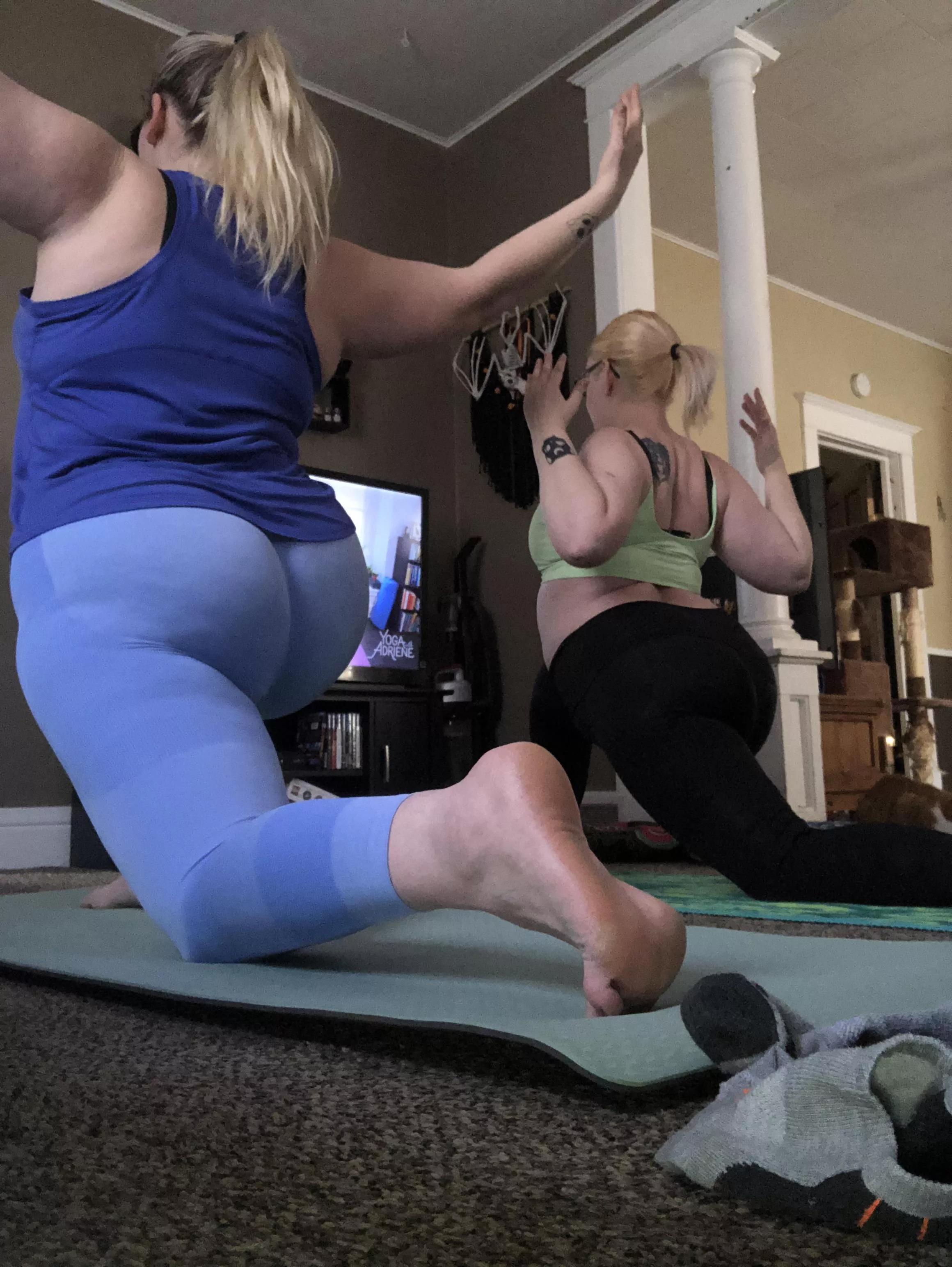 Low lunge with the BFF!!!