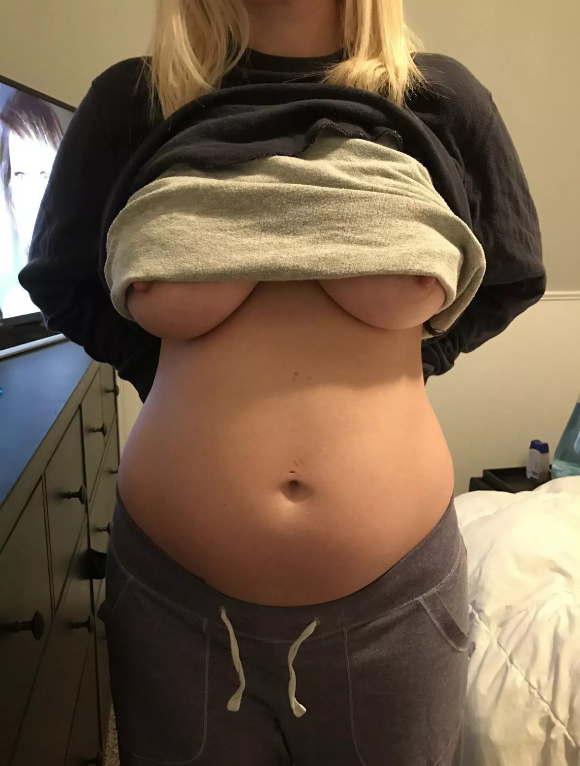 My sexy preggo wife early on with our last kid