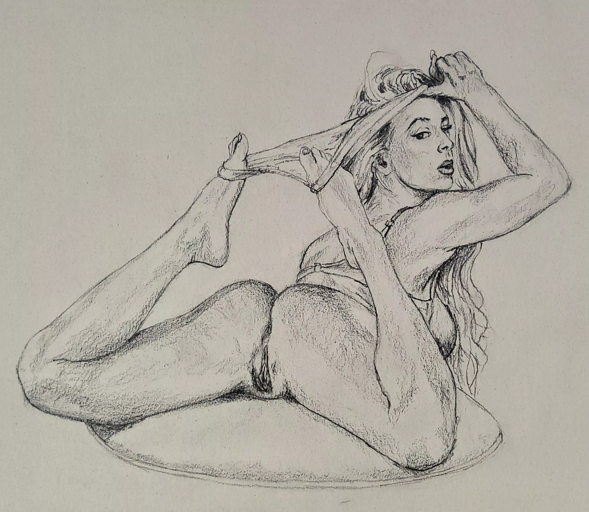 Nude on Sand Grain Paper by Jimmy