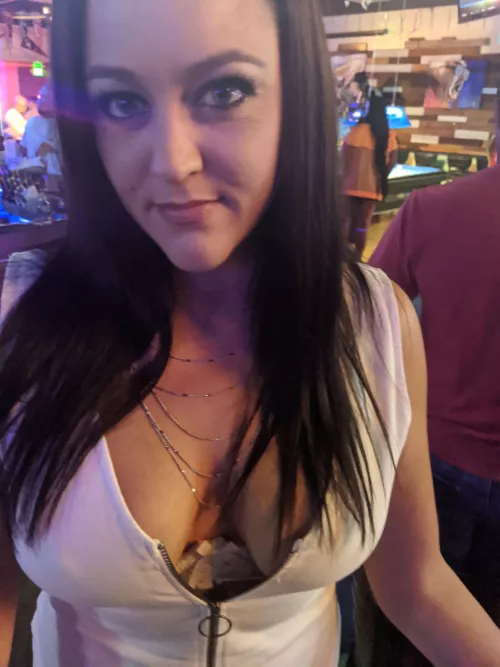 Shelf bra under this cute dress on my night out