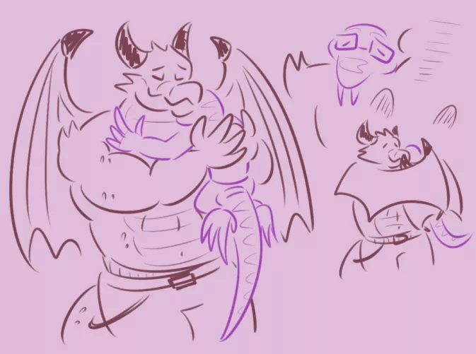 Wing Hug! 🐲 Cool thing daggos could do!