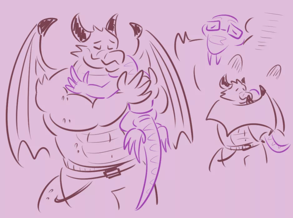 Wing Hug! 🐲 Cool thing daggos could do!