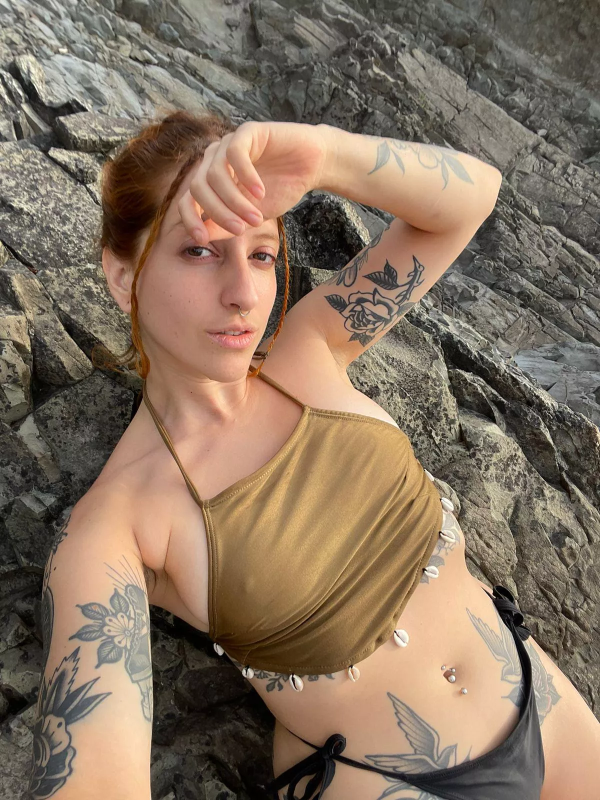 Finally confident enough to wear top without bra 🙌