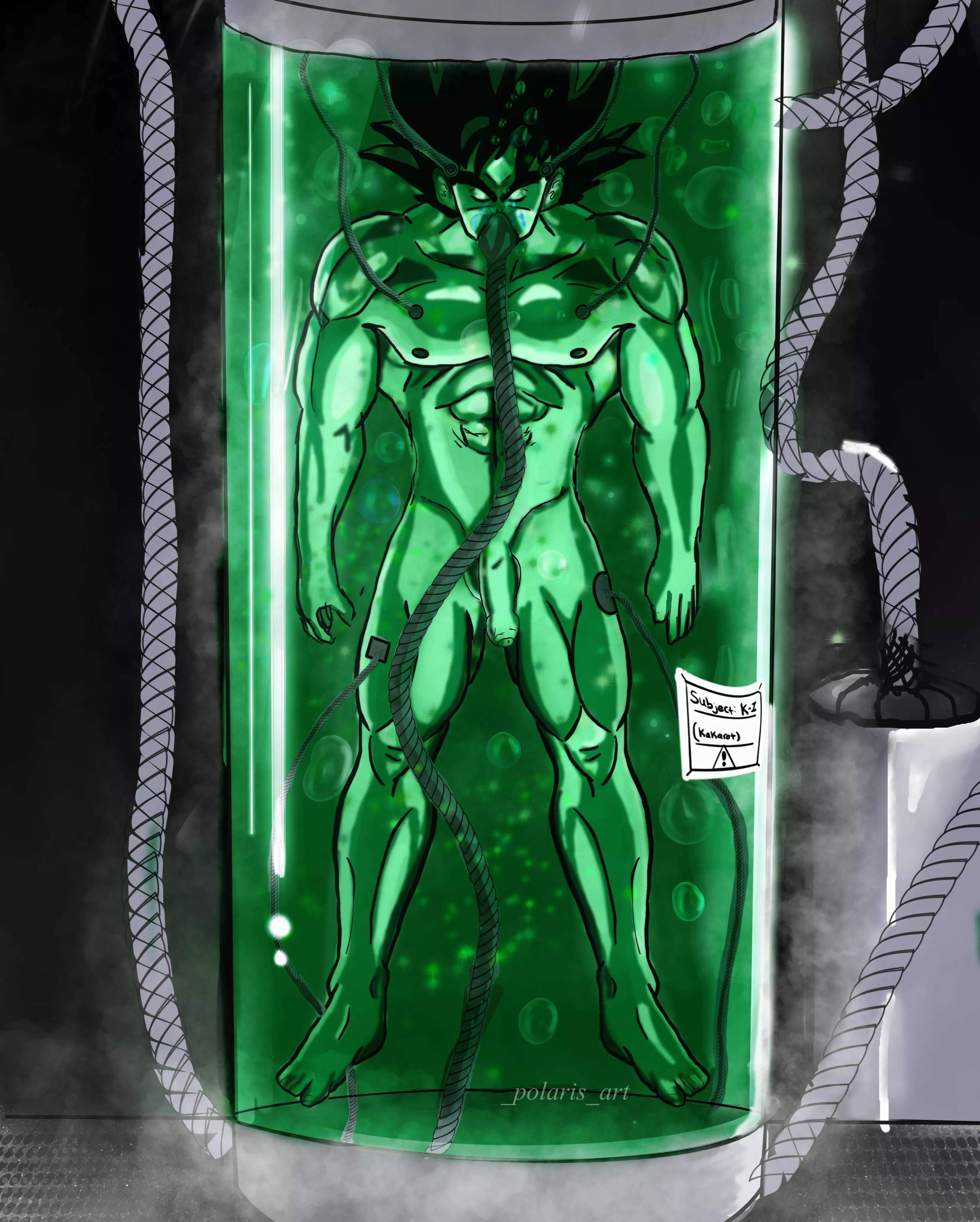 Goku in the healing pod by me