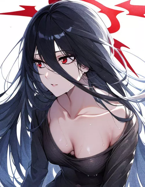 Hasumi with her Hair Down [Blue Archive]