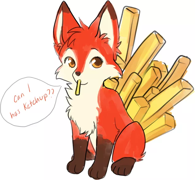 Is a French Fry Kitsune a Good or Goofy Idea? (Art & Design by Me!)