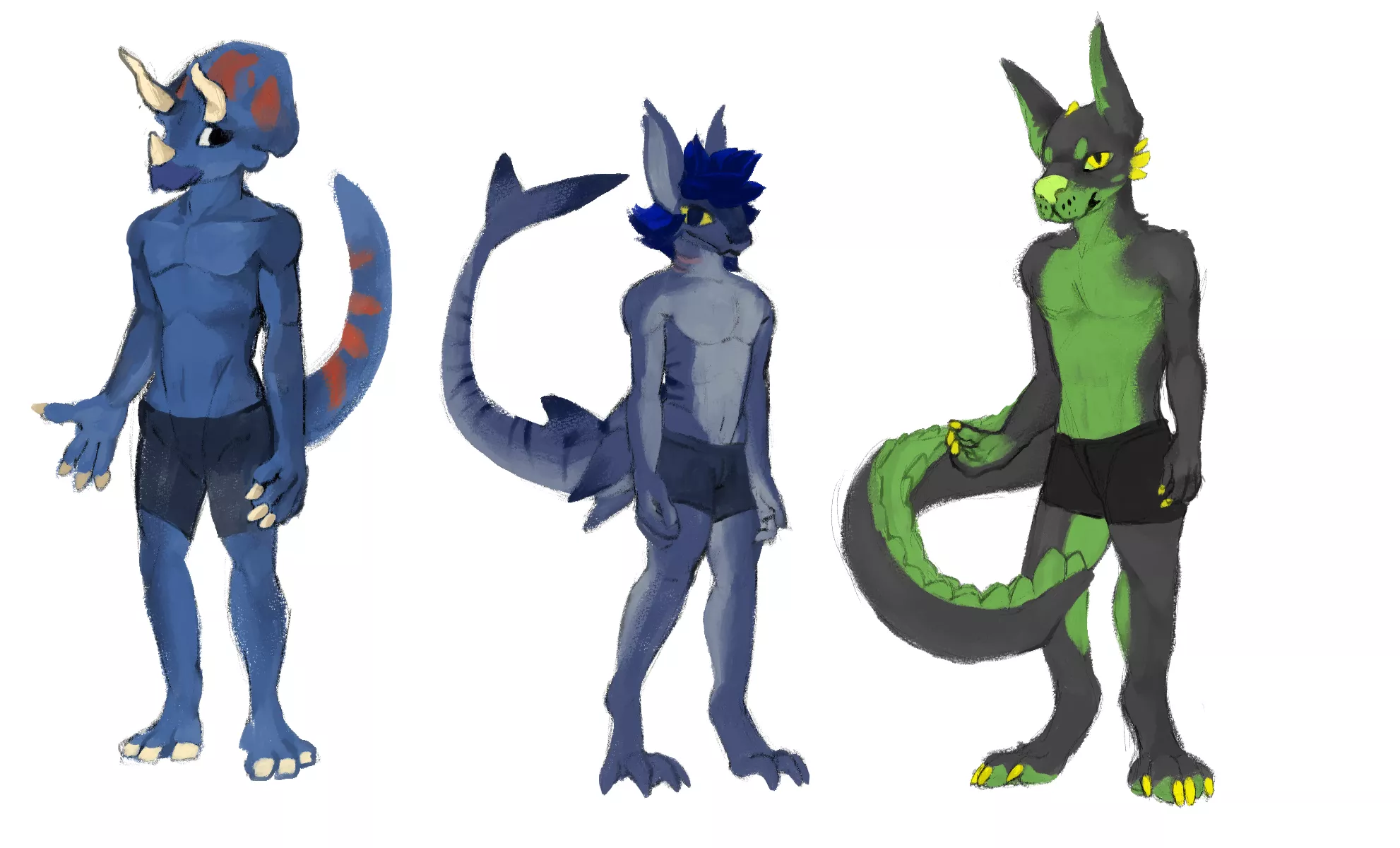 just bought clip studio paint and drew my goofy goobers to test it, definitely nicer to use than meibang (although would recommend both) - art by me