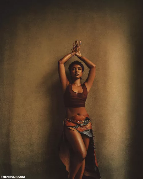 Karrueche Tran Posing in a Sheer Top!