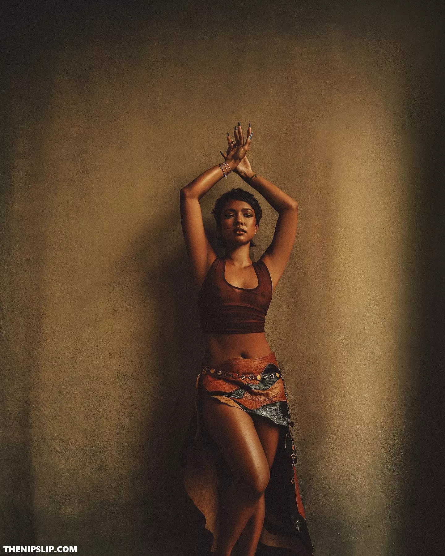 Karrueche Tran Posing in a Sheer Top!