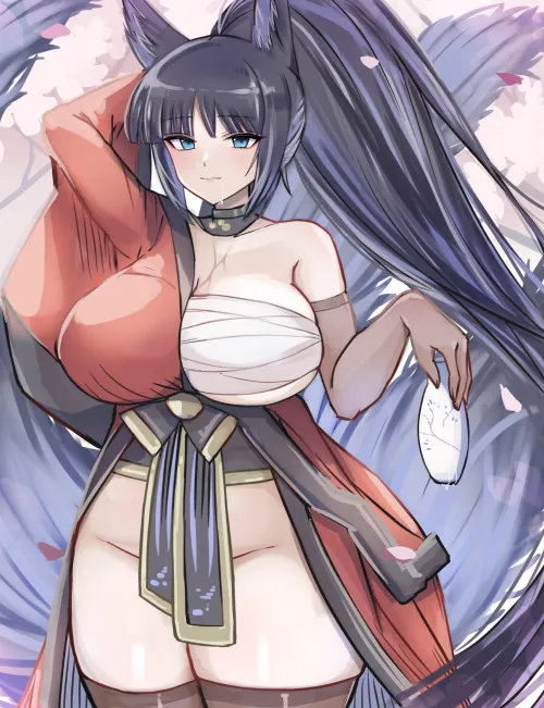 Kii drinking sake (By AliSa) [Azure Lane]