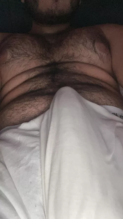 My bulge in my white boxers