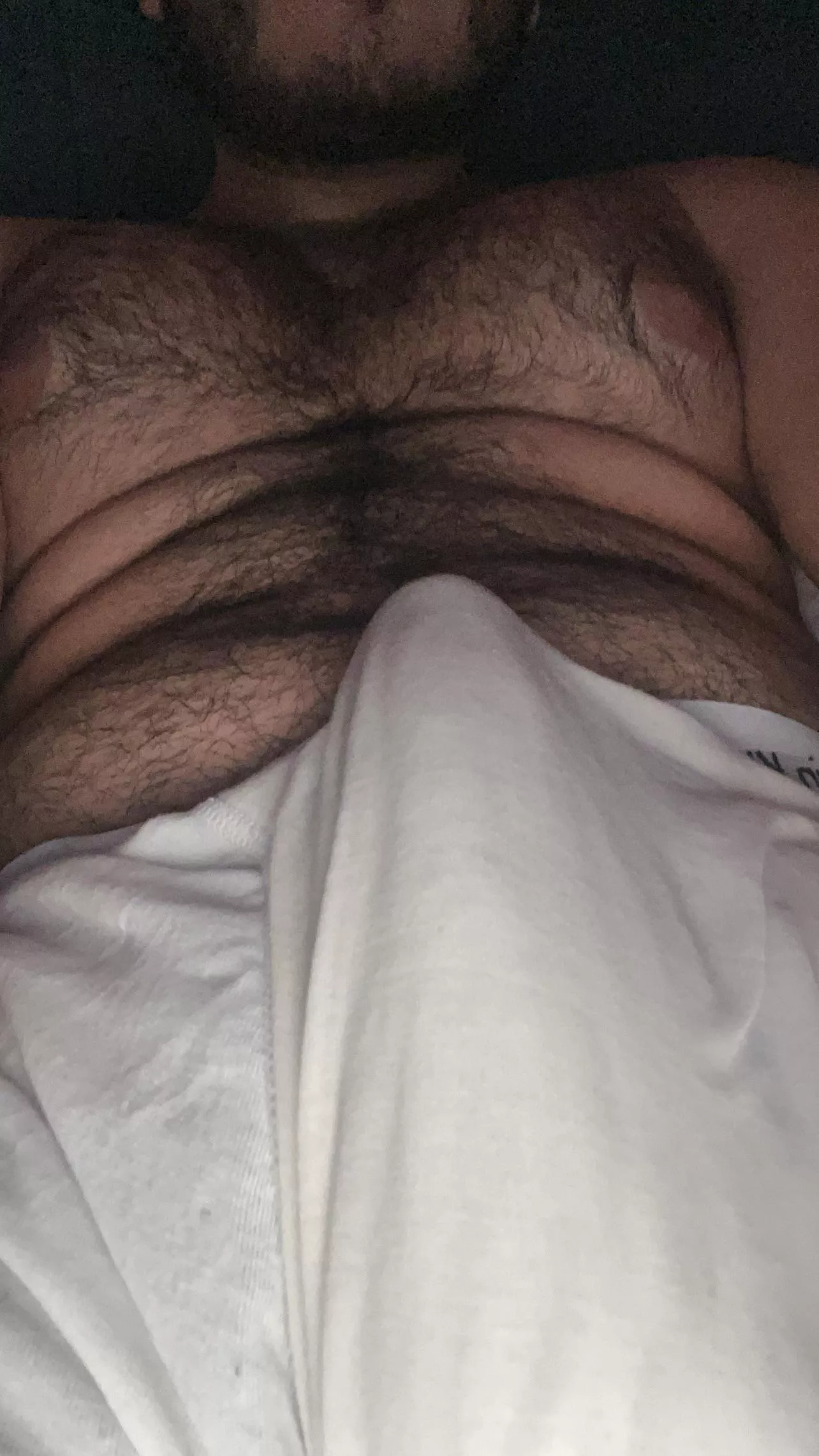 My bulge in my white boxers