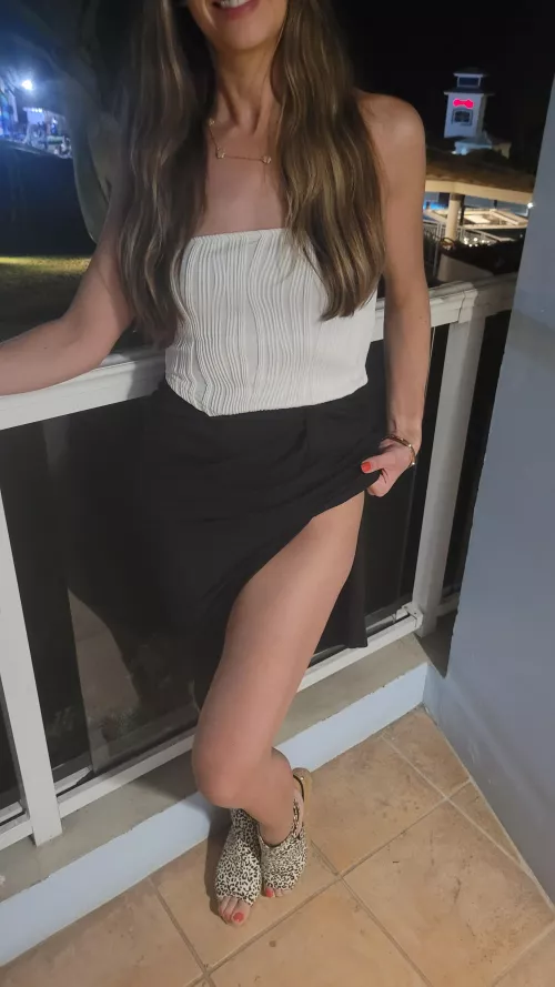 Out for dinner minus panties (f)