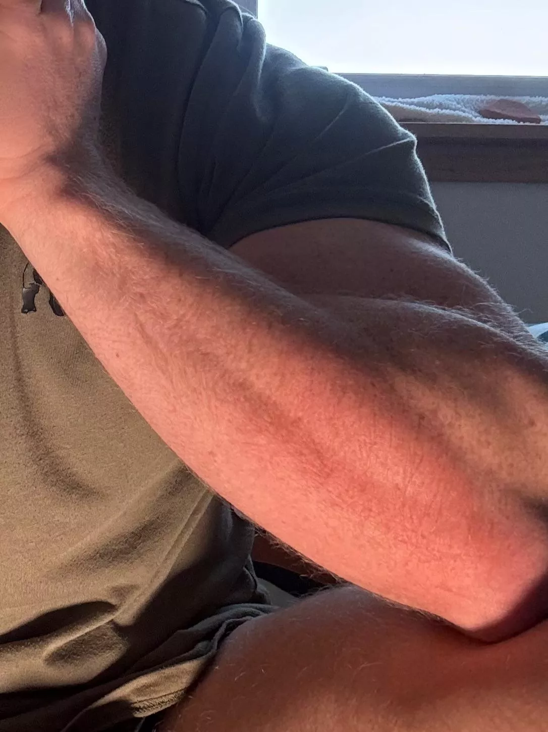 Relaxed daddy on the sofa 